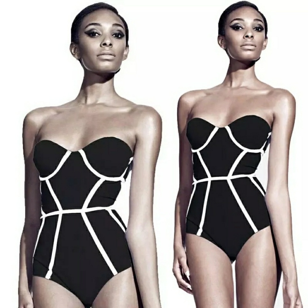 Brand new 2018 BLACK AND WHITE VINTAGE MONIKINI SW - Picture 1 of 4